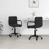 Image de vidaXL Chaises pivotantes à manger lot de 2 noir velours