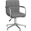 Image de vidaXL Chaise Pivotante de Bureau Chaise d'Ordinateur Siège de Bureau Fauteuil d'Ordinateur Intérieur Hauteur Réglable Gris Clair Tissu