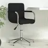 Image de vidaXL Chaise pivotante de bureau Noir Tissu
