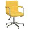 Image de vidaXL Chaise Pivotante de Bureau Chaise d'Ordinateur Siège de Bureau Fauteuil d'Ordinateur Intérieur Hauteur Réglable Jaune Moutarde Tissu