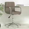 Image de vidaXL Chaise pivotante de bureau Taupe Tissu
