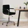 Image de vidaXL Chaise pivotante de bureau Noir Tissu