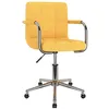 Image de vidaXL Chaise Pivotante de Bureau Chaise d'Ordinateur Siège de Bureau Fauteuil d'Ordinateur Intérieur Hauteur Réglable Jaune Moutarde Tissu
