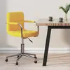 Image de vidaXL Chaise pivotante de bureau Jaune moutarde Tissu