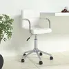 Image de vidaXL Chaise de bureau pivotante Blanc Similicuir