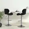 Image de vidaXL Tabourets de bar lot de 2 noir velours