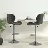 Image de vidaXL Tabourets de bar lot de 2 gris foncé velours