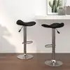 Image de vidaXL Tabourets de bar lot de 2 noir acier chromé et cuir artificiel