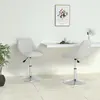 Image de vidaXL Chaises à manger lot de 2 blanc similicuir
