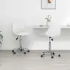 Image de vidaXL Chaises pivotantes à manger lot de 2 blanc similicuir