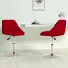 Image de vidaXL Chaises pivotantes à manger lot de 2 Rouge bordeaux Velours