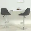 Image de vidaXL Tabourets de bar lot de 2 gris foncé velours
