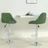 Image de vidaXL Tabourets de bar lot de 2 vert foncé velours