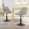 Image de vidaXL Chaises pivotantes à manger lot de 2 Gris clair Velours