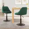 Image de vidaXL Chaises pivotantes à manger lot de 2 vert foncé velours