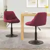 Image de vidaXL Chaises pivotantes à manger lot de 2 bordeaux velours