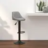 Image de vidaXL Tabouret de bar Gris clair Velours