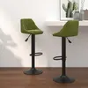 Image de vidaXL Tabourets de bar lot de 2 vert clair velours