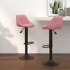Image de vidaXL Tabourets de bar lot de 2 rose velours