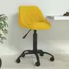 Image de vidaXL Chaise de salle à manger Jaune moutarde Velours