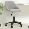 Image de vidaXL Chaise pivotante de bureau Gris clair Velours