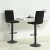 Image de vidaXL Tabourets de bar lot de 2 noir velours