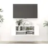 Image de vidaXL Meuble TV mural Blanc 102x35x35 cm Bois d’ingénierie