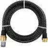 Image de vidaXL Tuyau d'aspiration avec raccords en laiton noir 1,1" 10 m PVC
