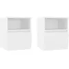 Image de Tables de chevet 2 pcs Blanc 40x40x50 cm Aggloméré
