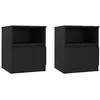 Image de Tables de chevet 2 pcs Noir 40x40x50 cm Aggloméré