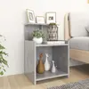 Image de vidaXL Table de chevet Gris béton 40x35x60 cm Aggloméré