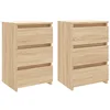 Image de Tables de chevet 2 pcs Chêne sonoma 40x35x62,5 cm Aggloméré