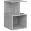 Image de vidaXL Table de Chevet, Armoire de Nuit avec Compartiments, Armoire de Lit avec Rangement Chambre, Scandinave, Gris Béton Bois d'Ingénierie