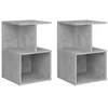 Image de Tables de chevet 2 pcs gris béton 35x35x55 cm bois d ingénierie