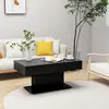 Image de vidaXL Table basse noir 96x50x45 cm bois d'ingénierie