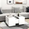 Image de vidaXL Table basse blanc 60x60x38 cm bois d'ingénierie