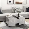 Image de vidaXL Table basse gris béton 60x60x38 cm bois d'ingénierie