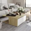 Image de vidaXL Table basse blanc et chêne sonoma 80x80x31 cm bois d'ingénierie