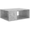 Image de vidaXL Table Basse, Table d'Appoint avec 2 Étagères, Bout de Canapé, Meuble de Rangement Salle de Séjour, Moderne, Gris Béton Bois d'Ingénierie