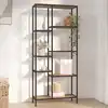 Image de vidaXL Étagère à livres 80x30x180 cm Acier et bois d'ingénierie