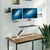 Image de vidaXL Bureau de travail réglable 90x40x(13-50) cm Acier et bois