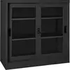 Image de vidaXL Armoire à portes coulissantes Anthracite 90x40x90 cm Acier