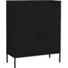 Image de vidaXL Armoire de rangement Noir 80x35x101,5 cm Acier