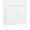 Image de Armoire de rangement Blanc 80x35x101,5 cm Acier