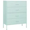 Image de Commode Vert menthe 80x35x101,5 cm Acier