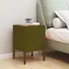 Image de vidaXL Table de chevet Vert olive 35x35x51 cm Acier