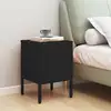 Image de vidaXL Table de chevet Noir 35x35x51 cm Acier