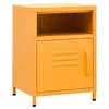 Image de Table de chevet Jaune moutarde 35x35x51 cm Acier