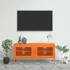 Image de vidaXL Meuble TV Orange 105x35x50 cm Acier