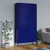 Image de vidaXL Garde-robe Bleu marine 90x50x180 cm Acier